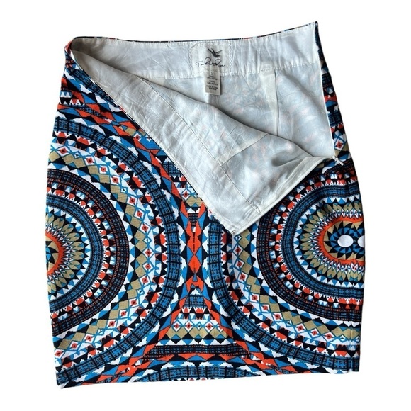 Tabitha Olmeda Anthropologie Geometric Tribal Vibes Pencil Skirt Size 2 - Picture 3 of 8